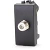 Aigostar Presa TV SAT diretta femmina nera compatibile anche con BTicino Livinglight