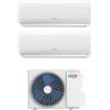 Argo Climatizzatore Dual Split Inverter 9000 + 12000 Btu Condizionatore con Pompa di Calore Classe A++/A+ (Unità Interna + Unità Esterna) - 398000955 + 398000956 + 398000954 Climadesign Dual