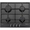 Glem Gas Piano Cottura 4 Fuochi a Gas Larghezza 60 cm colore Antracite - GT64AC