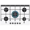 Aeg Piano Cottura 5 Fuochi a Gas Larghezza 75 cm (1 Bruciatore Wok) in Vetroceramica colore Bianco - HVB75820IW