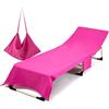 Morbuy Telo de Mare Microfibra, Fodera per Sedia da Spiaggia con Tasche Laterali, Tinta unita Asciugamano per Lettino Spiaggia Fodera per Chaise Longue per Giardino, Spiaggia (rosa)