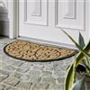 Astra Zerbino antiscivolo per esterni resistente alle intemperie - Coco Deluxe zerbino d'ingresso in gomma e fibre di cocco - 45x75 cm semicircolare