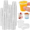Kleemeiero 200 Pezzi Bicchieri in Plastica Trasparente Bicchiere Plastica Piccolo 20ml Bicchieri Trasparenti Plastica Bicchieri Piccoli Plastica per Dolci, Acqua, Bevande, Vino per Compleanni