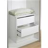Dmora - Cassettiera Jeanne, Settimino multiuso, Comò camera da letto, Mobile con cassetti, 51x40 h70 cm, Bianco