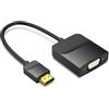 Watio Wave Convertitore - Convertitore da HDMI a VGA da 0,15 m, nero, consente di collegare dispositivi hdmi a display VGa, senza alimentazione esterna. *