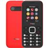 TTfone TT150 Telefono Cellulare Semplice Sbloccato con Bluetooth, Batteria a Lunga Durata, Doppia SIM con Fotocamera e Gioco, Facile da Usare, Resistente e Leggero (Red)