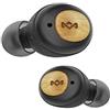 Marley House of Marley Champion True Wireless, Auricolari Bluetooth 5.0 Compatti con Custodia Ricaricabile a Ricarica Rapida, Include 3 Paia di Auricolari Gel Multiformato, Materiale Ecosostenibili, Nero