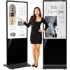 YCKJNB 49 Pollici Digital Signage Monitor Pubblicitario Per Negozi, Monitor Touchscreen Display LCD Da Pavimento, Display Per Segnaletica Digitale Interattiva, Totem Pubblicitario Automatico, Nero