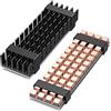GRAUGEAR | 2x set di dissipatori di calore per M.2 NVMe SSD (2280) | passivo | 1x adatto (3mm, rame) per PlayStation®5 | 4x heatpads | alluminio | rame | G-M2HS02