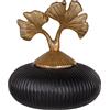 BigBuy Home Scatola multiuso Nero Oro Alluminio 20 x 20 x 24 cm