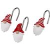 Avanti Linens Gnome Walk Holiday Collection - Set di 12 ganci per tenda da doccia, multicolore