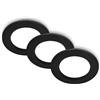BRILONER - Set di 3 faretti da incasso 230V piatti, luce bianca neutra, 3W 330lm ciascuno, faretti incasso, faretti led incasso, faretti led interno incasso, 9 x 2,8 cm, nero