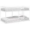 vidaXL Letto a Castello Senza Materasso Bianco 90x200 cm in Acciaio, Struttura Letto, Rete Letto, mobili Camera da Letto, Letto a soppalco