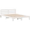 vidaXL Letto Senza Materasso Bianco 140x190 cm Legno Massello di Pino, Telaio Letto, Letto, giroletto, mobili per Camera da Letto, Base Letto