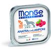 MONGE 150 g Monge Monoprotein Alimento Completo Monoproteico Cibo Umido Paté con Frutta per Cani Adulti con Anatra e Lamponi Grain e Gluten Free