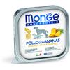 MONGE 150 g Monge Monoprotein Alimento Completo Monoproteico Cibo Umido Paté con Frutta per Cani Adulti con Pollo e Ananas Grain e Gluten Free