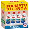 Dixan Liquido Classico Detersivo Lavatrice Formato Scorta (4 x 19 Lavaggi), Detersivo liquido lavatrice per una pulizia del bucato e freschezza igienica per la lavatrice, Rimuove le macchie da 20°C