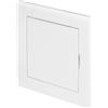 Awenta Pannello di accesso in plastica Porta 100 x 100 mm - Piastra sportello di apertura bianca - Chiusura della porta - Cerniera nascosta - Porta rimovibile - Superficie liscia verniciabile