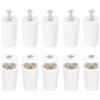 QUARKZMAN 10Pz Ferma Tapparelle plastica resistente da 40mm Tappi D'Arresto Tappo di Arresto per Tapparella in Plastica con Rondelle e Viti per Tapparelle Stecche per Tapparelle, Bianco