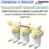 Ricambio Osmosi Inversa Elettrovalvola 3 Vie 24V -DC - Ingresso Ø 1/4, Uscita Ø 1/4, Corpo Plastica, Membrana Silicone Platinico