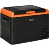 Outsunny Frigorifero elettrico portatile 40L, frigorifero congelatore con maniglie - dim. 58,7L x 36,5l x 43,8H cm arancione e nero