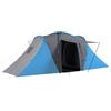 Outsunny Tenda da campeggio familiare 4-6 pers. impermeabile leggera facile da montare 2 grandi porte dim. 5,55 x 2,25 x 1,9 m grigio scuro e blu