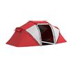 Outsunny Tenda da campeggio familiare 4-6 persone tenda dôme impermeabile leggera, ventilata 2 cabine finestra grande porta grigio rosso