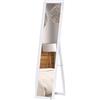HOMCOM Specchio da Terra e Muro rettangolare specchio da pavimento per intero Armadio Camera dim. 37L x 37l x 154H cm Bianco