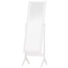 HOMCOM Specchio a Figura Intera con 4 Gambe e Angolazione Regolabile, in Legno e Vetro, 47x46x148 cm, Bianco | Aosom Italy