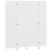 HOMCOM Paravento in legno separatore di ambienti divisorio interno pieghevole a 4 pannelli in legno 160 x 170 cm bianco