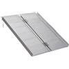 HOMCOM Rampa per sedia a rotelle antiscivolo pieghevole in alluminio con bordi carico max. 270 Kg 91 x 74 cm
