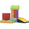 HOMCOM Set di 7 Costruzioni Morbide per Bambini da 1-3 Anni in Schiuma e Pelle PU, per Casa e Asilo, Multicolore | Aosom Italy