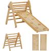 AIYAPLAY Triangolo d'arrampicata, 3 in 1 in legno per arrampicare e scivolare, carico max. 50 kg, per 18-48 mesi, legno naturale