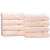 Superior - Set di Asciugamani, in Cotone Egiziano, 8 Pezzi Moderno Peach
