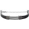 Breil Gioiello TJ3269 collezione B.C.6, BRACCIALI da UOMO in ACCIAIO, FIBRA DI CARBONIO, PELLE colore ARGENTO, NERO misura 24 con NOT REFERABLE