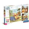 Clementoni - Puzzle per Bambini 3x48 Pezzi Supercolor, per Bambini 5+ Anni, Illustrazioni Winnie the Pooh, Idea Regalo, Made in Italy, 21x20,5 cm, 25063