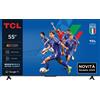 TCL Smart TV 55 Pollici 4K Ultra HD Display LED Sistema Google TV Dolby Vision - Atmos HDR10+ Classe E colore Metallico - 55P69K