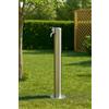 Inoxlm S.r.l. Fontana in acciaio inox da giardino a colonna.