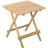 HOMECALL Bamboo Table Folding Small Balcony Table Garden Table Square