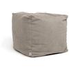 ARKETICOM Soft Cube Pouf Sacco Poggiapiedi Morbido Quadrato Sfoderabile Puff da Salotto 42x42 Grigio Beige
