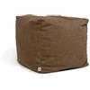 ARKETICOM Soft Cube Pouf Sacco Poggiapiedi Morbido Quadrato Sfoderabile Puff da Salotto 42x42 Sabbia