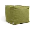 ARKETICOM Soft Cube Pouf Sacco Poggiapiedi Morbido Quadrato Sfoderabile Puff da Salotto 42x42 Verde Lime