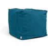 ARKETICOM Soft Cube Pouf Sacco Poggiapiedi Morbido Quadrato Sfoderabile Puff da Salotto 42x42 Blu Petrolio