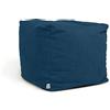 ARKETICOM Soft Cube Pouf Sacco Poggiapiedi Morbido Quadrato Sfoderabile Puff da Salotto 42x42 Blu Petrolio