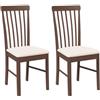 vidaXL Sedie da Pranzo con Cuscini 2pz Marrone Legno Massello di Hevea, sedia da pranzo, sedia da cucina, sedile da pranzo, sedia, sedia da soggiorno