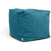 ARKETICOM Soft Cube Pouf Sacco Poggiapiedi Morbido Quadrato Sfoderabile Puff da Salotto 42x42 Turchese
