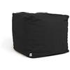 ARKETICOM Soft Cube Pouf Sacco Poggiapiedi Morbido Quadrato Sfoderabile Puff da Salotto 42x42 Nero