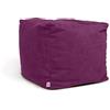 ARKETICOM Soft Cube Pouf Sacco Poggiapiedi Morbido Quadrato Sfoderabile Puff da Salotto 42x42 Viola Gelso