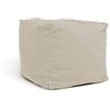 ARKETICOM Soft Cube Pouf Sacco Poggiapiedi Morbido Quadrato Sfoderabile Puff da Salotto 42x42 Avorio
