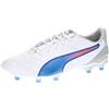 PUMA King PRO Fg/AG, Scarpe da Calcio Unisex - Adulto, Puma White Bluemazing Flat Light Gray, 44 EU